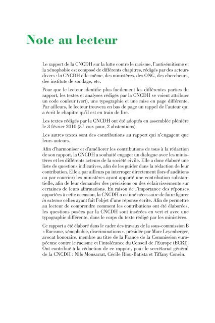 LA LUTTE CONTRE LE RACISME, L'ANTISÉMITISME ... - Le Monde