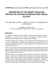 PROPERTIES OF THE SIBOR® OXIDATION PROTECTIVE - Plansee