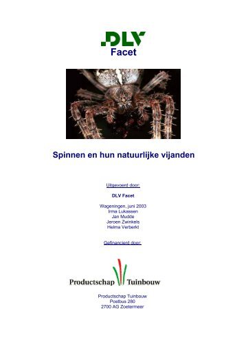Spinnen en hun natuurlijke vijanden - Productschap Tuinbouw