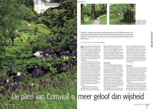 T&L De parel van Cornwall is meer geloof dan ... - Tuin & Landschap