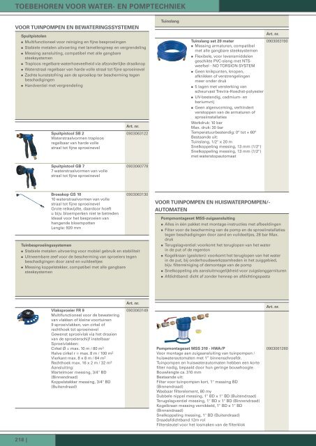 en Pomptechniek, Perslucht-Systemen, Toebehoren - ITS ...