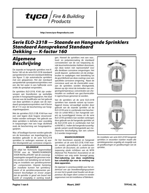 Serie ELO-231B - Tyco Fire Products