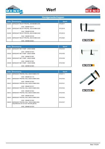 Handgereedschappen - GroupVancanneyt