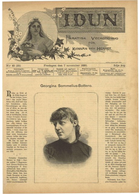 N:r 45 (151) Fredagen den 7 november 1890. 3:dje årg. Georgina