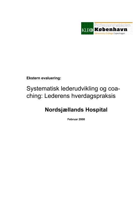 Evalueringsrapport fra coachingforløbet i Hillerød