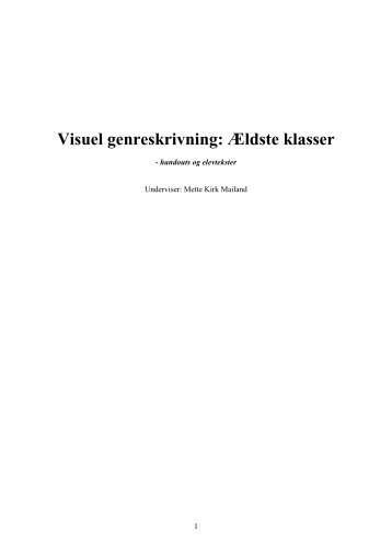 Visuel genreskrivning: Ældste klasser