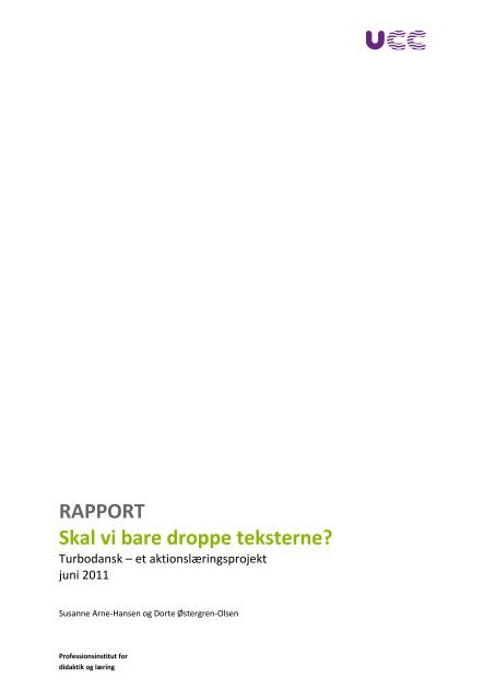 RAPPORT Skal vi bare droppe teksterne?