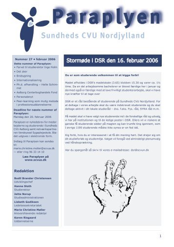 Paraplyen (nr. 27/2006) (pdf) - University College Nordjylland