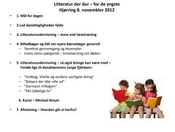 Litteratur der dur – for de yngste Hjørring 8. novembler 2012
