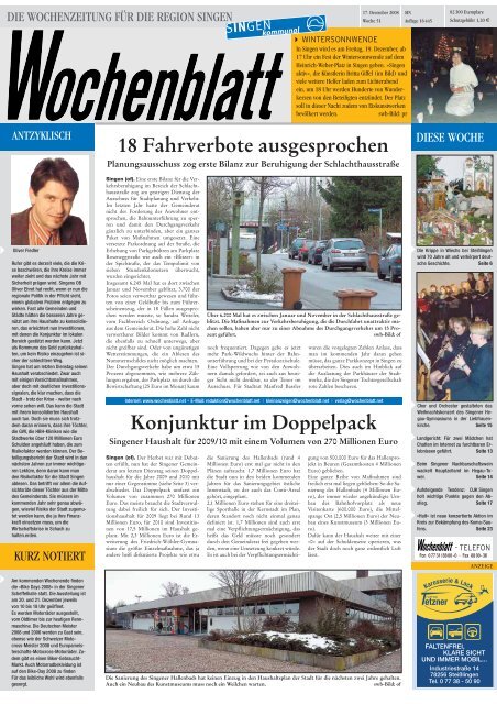 17. Dez. 2008 - Singener Wochenblatt