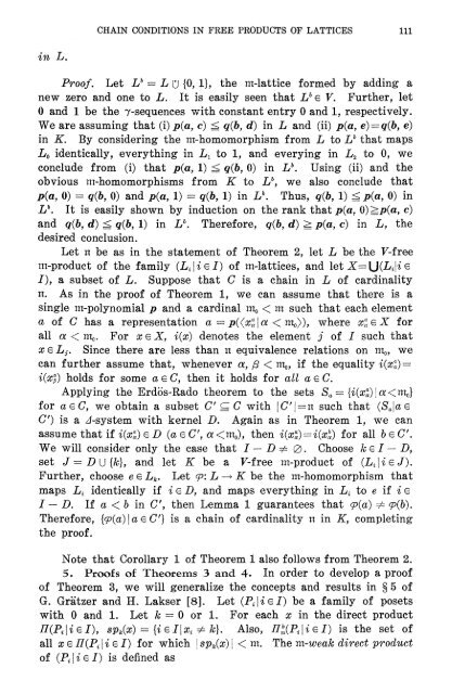 Chain conditions in free products of lattices with infinitary ... - MSP