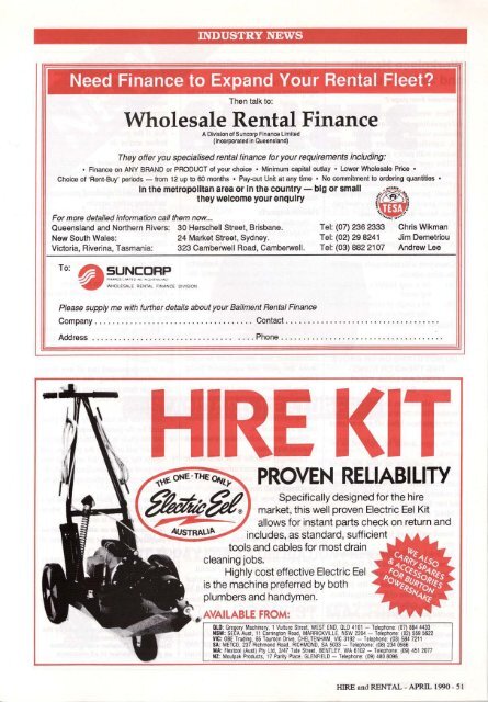 HIRE and RENTAL