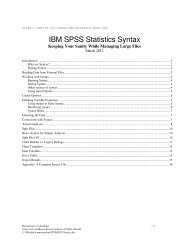 Using SPSS Statistics Syntax - University of Massachusetts Amherst