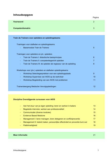 Brochure medische vervolgopleidingen - UMC Utrecht