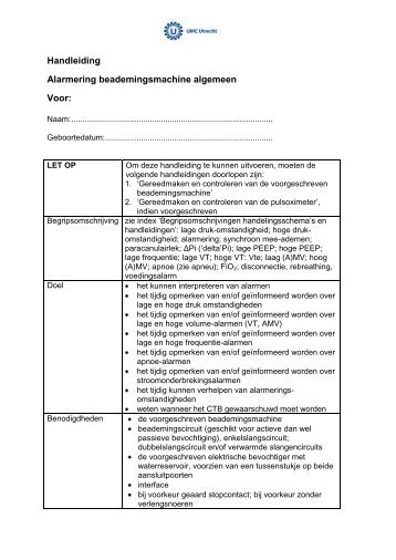 Alarmering beademingsmachine.pdf - UMC Utrecht