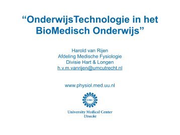 Podcasting in het Onderwijs - UMC Utrecht