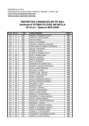 Amfiteatrul STOMATOLOGIE INFANTILA - Gr.T. Popa