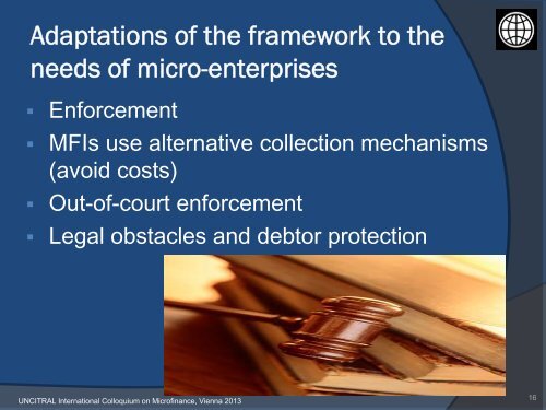 Secured credit and micro-enterprises - uncitral