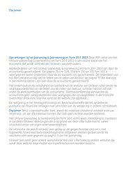 Opmerkingen bij het Jaarverslag & Jaarrekening en Form ... - Unilever