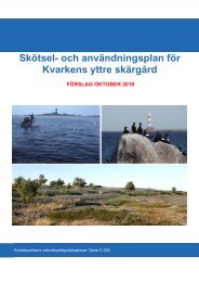 Skötsel- och användningsplan för Kvarkens yttre skärgård ...