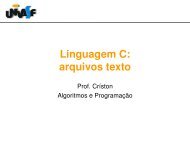 Linguagem C: arquivos texto - Univasf