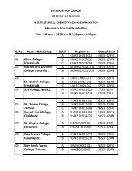 IV Semester B.Sc Chemistry (Core) Practical Examinations