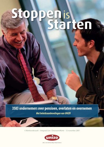 3583 ondernemers over pensioen, overlaten en ... - UNIZO.be