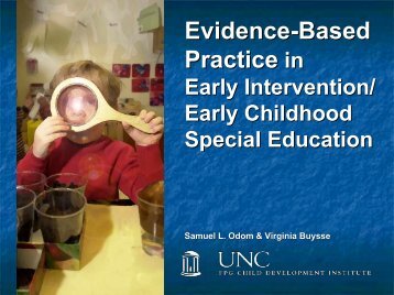 Evidence-Based Practice in Early Intervention/Early Childhood ...