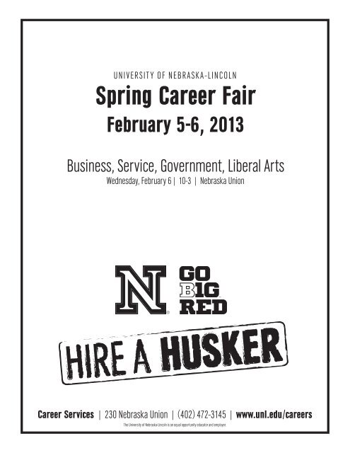 Spring Career Fair - The University of Nebraska–Lincoln