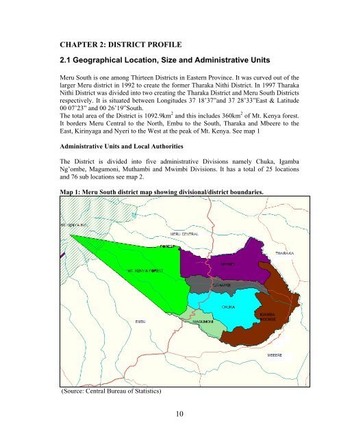 Meru South District - UNDP-UNEP Poverty-Environment Initiative