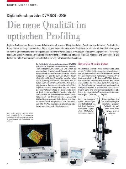 Sonderausgabe Oberflächenanalyse - Leica Microsystems