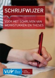 Schrijfwijzer werkstukken en theses - Faculteit der Sociale ...