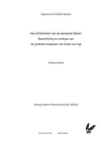 Het achterhalen van de eenzame fietser: Beschrijving en analyse ...
