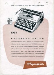 Olympia SM3 SM4 manual - typewriters.ch