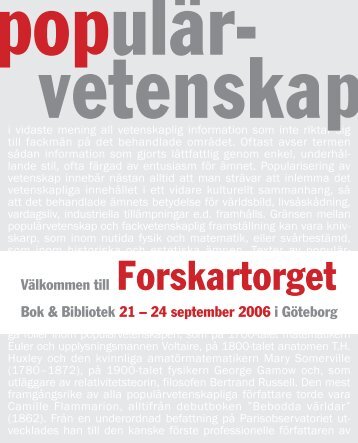 Välkommen till Forskartorget Bok & Bibliotek 21 – 24 september ... - Ur