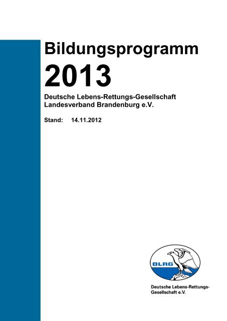 Bildungsprogramm Dlrg Lv Brandenburg