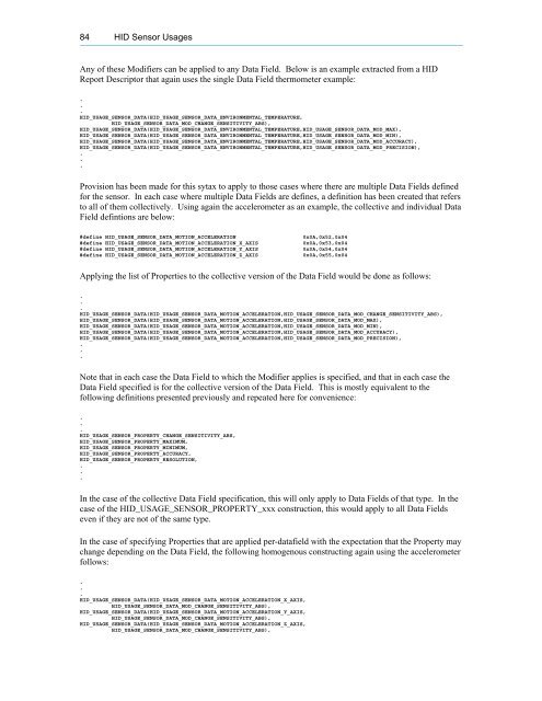 HID Sensor Usage Tables - USB.org