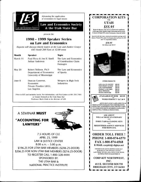 March 1999 Volune 12 No3 - Utah State Bar