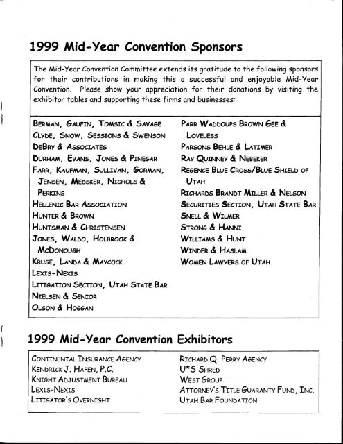 March 1999 Volune 12 No3 - Utah State Bar