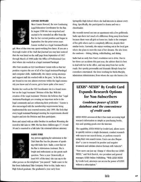 March 1999 Volune 12 No3 - Utah State Bar