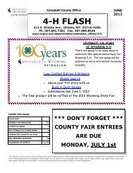 4-H FLASH - University of Wyoming