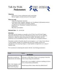 Pedometers - University of Wyoming