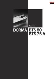 BTS80 BTS 75 V DORMA - V3S Glass Systems