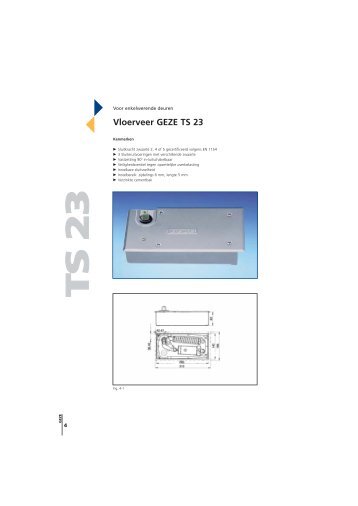 Vloerveer GEZE TS 23 - V3S Glass Systems