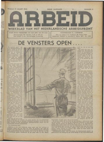 Arbeid (1943) nr. 9 - Vakbeweging in de oorlog