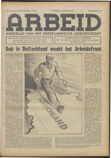 Arbeid (1942) nr. 41 - Vakbeweging in de oorlog