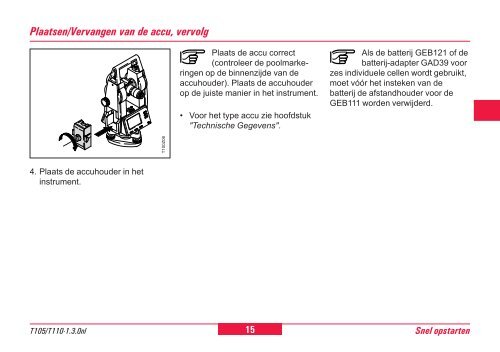 Snel opstarten - Leica Geosystems