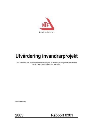 Utvärdering invandrarprojekt - NTF