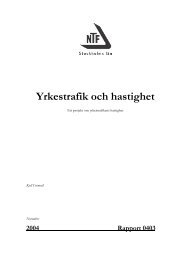 Yrkestrafik och hastighet - NTF