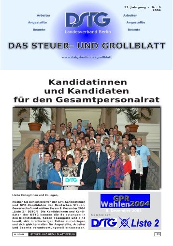 Unsere Kandidatinnen und Kandidaten für den GPR - Dstg-Berlin